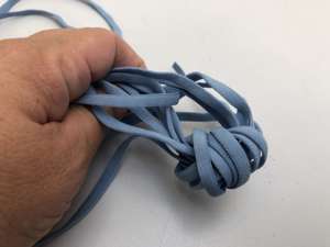 Super soft elastik - pastel blå, 5 mm, pakke på 10 meter